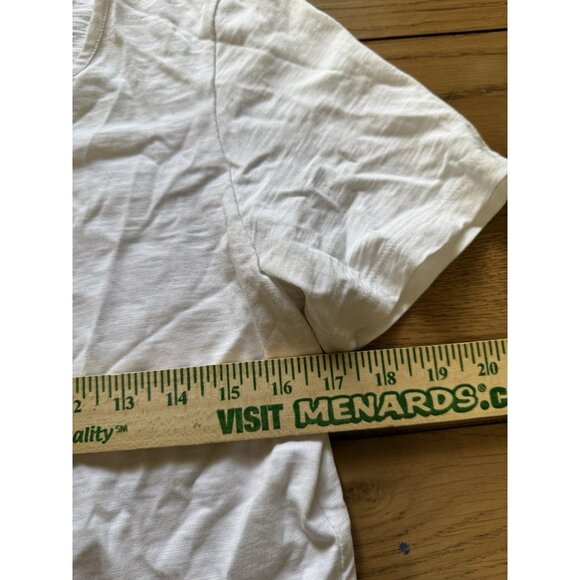 Christopher Banks Short Sleeve Women Blouse Size Petite Medium Lace Flamingo - Picture 4 of 10